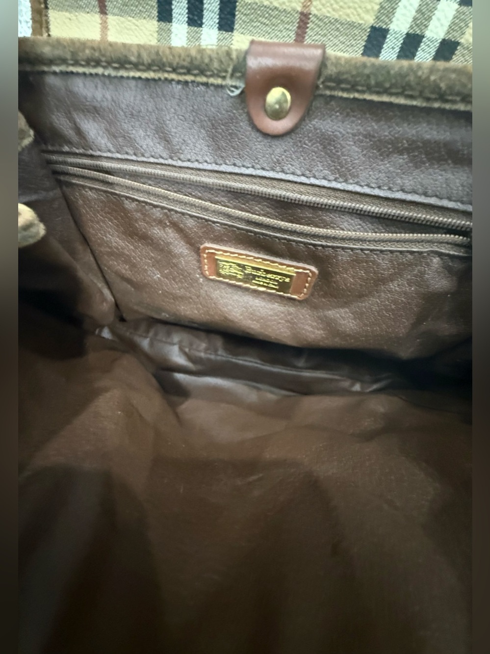 Burberry Haymarket Check Top Handle Bag - Picture 15 of 16